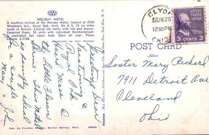 Holiday Motel - Vintage Postcard (newer photo)